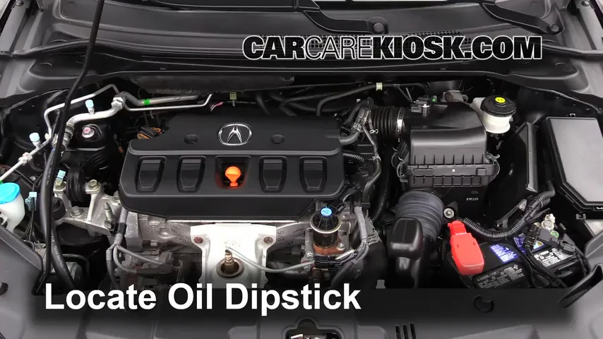 2013 Acura ILX 2.0L 4 Cyl. Oil Check Oil Level